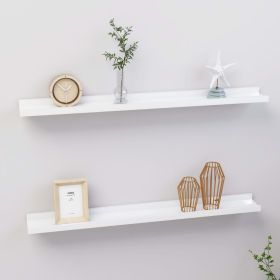 Set of 2 Hanging Shelves. White High gloss Set of 2 Hanging Shelves. White High gloss